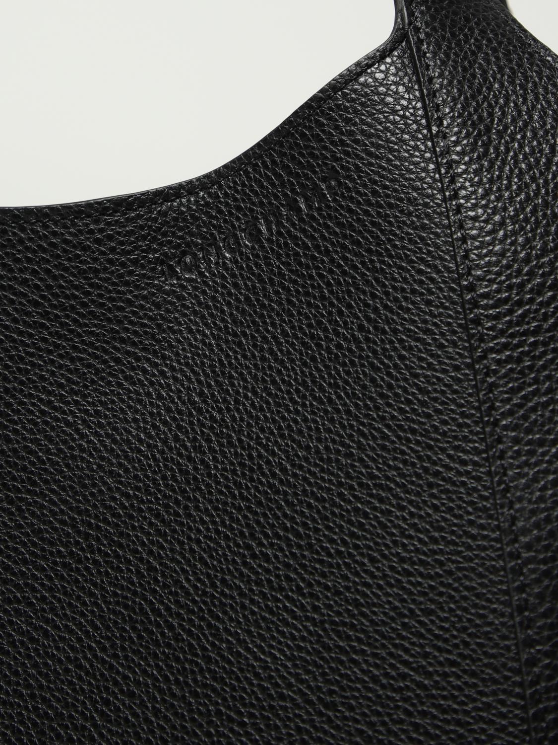 LONGCHAMP BORSA A SPALLA: Borsa Shopping bag XL Le Foulonné Longchamp in pelle a grana , Nero - Img 3