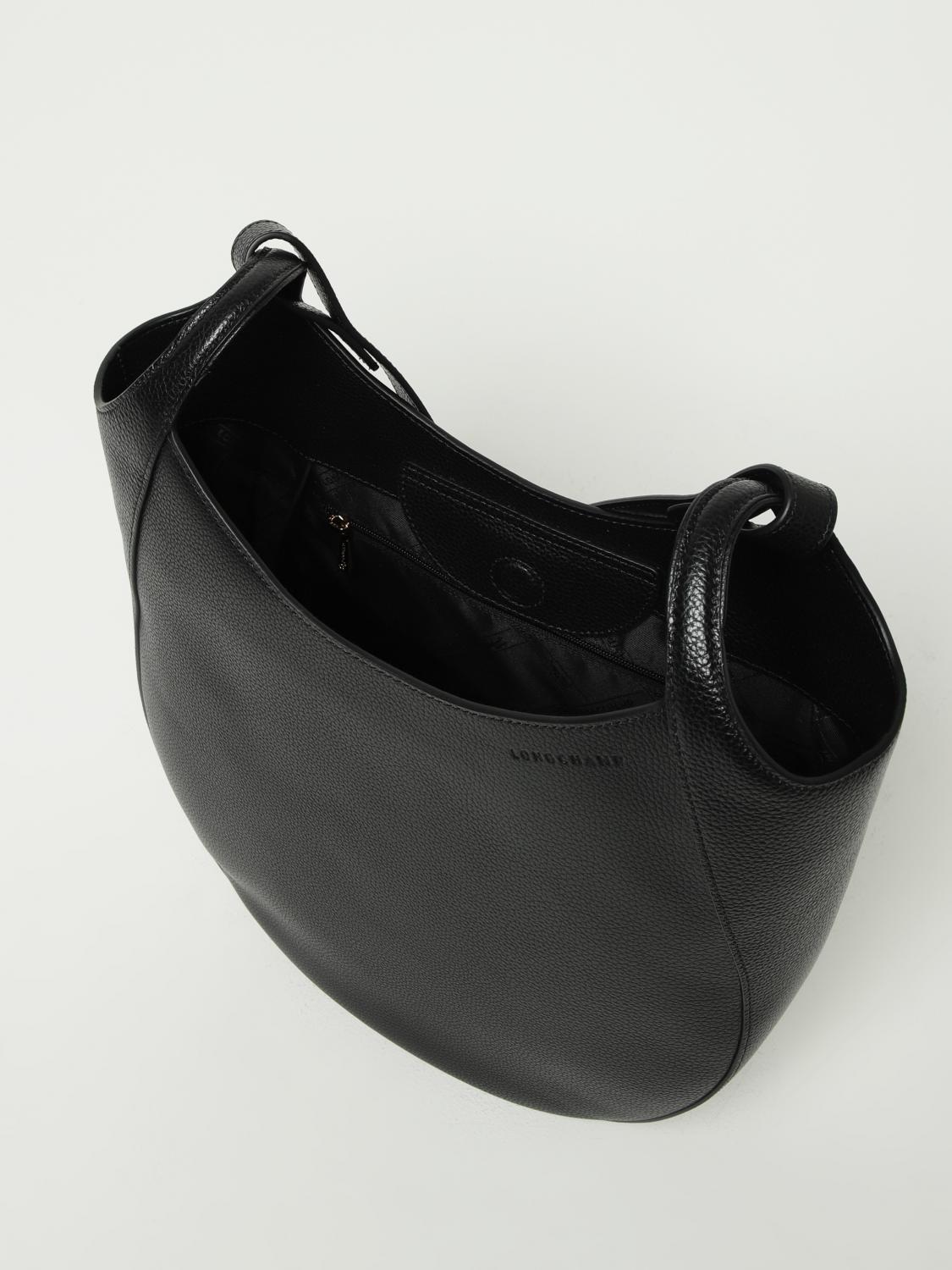 LONGCHAMP SCHULTERTASCHE: Schultertasche damen Longchamp, Schwarz - Img 3