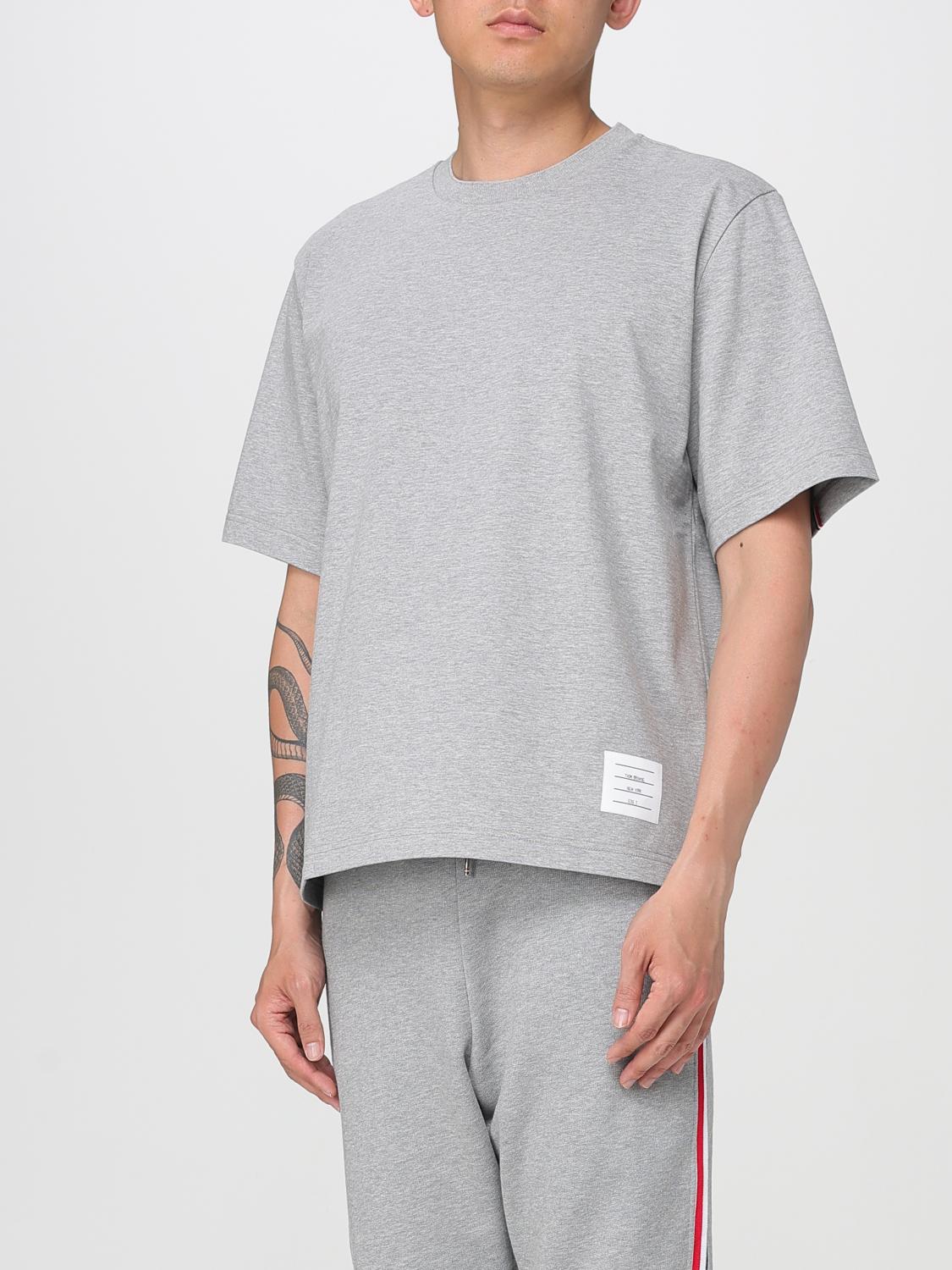 Tシャツ・カットソー THOM BROWNE COTTON OVERSIZED T-SHIRT Striped oversized cotton T-shirt in multicoloured - Thom