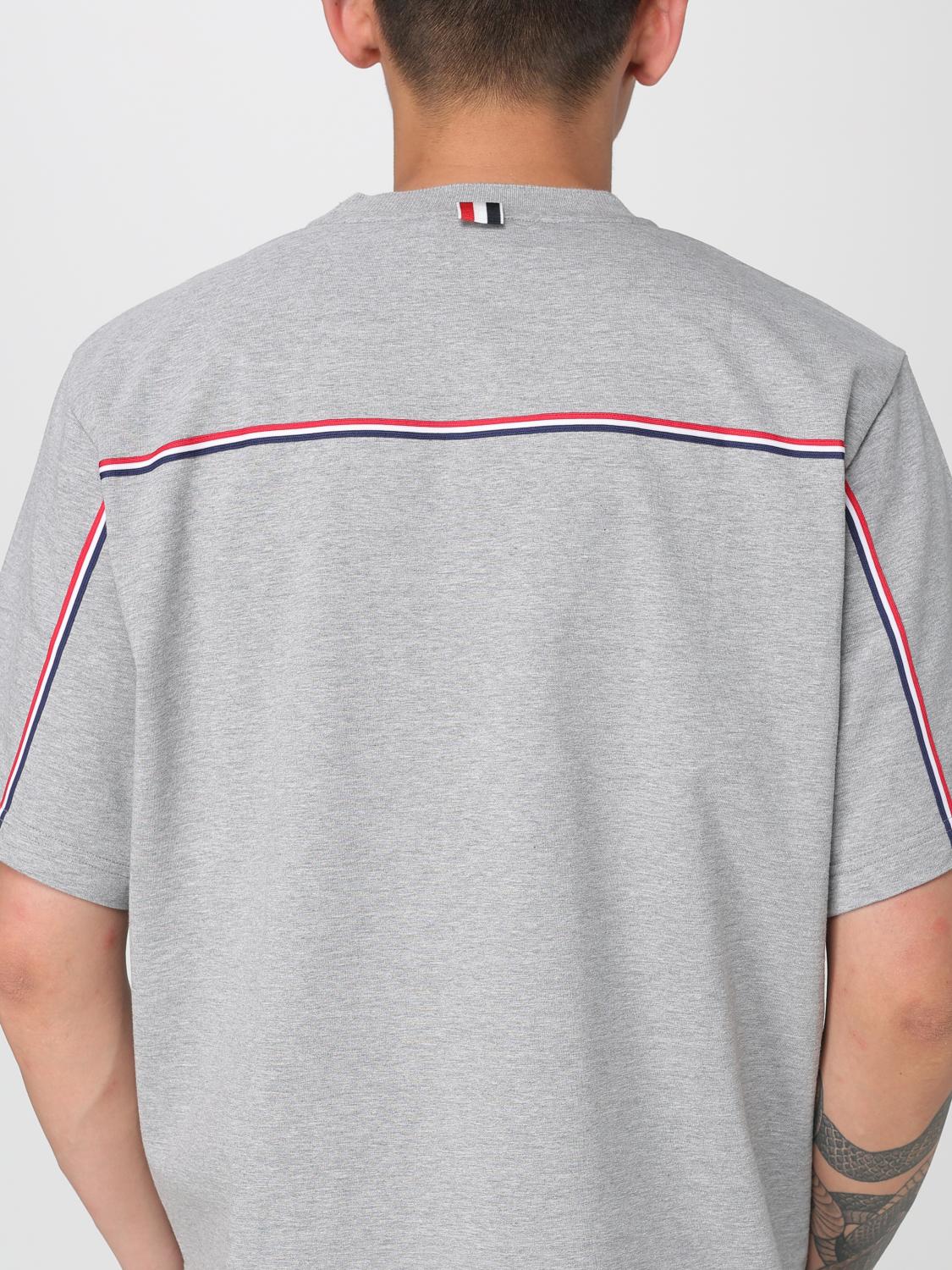 THOM BROWNE: T-shirt men - Grey | Thom Browne t-shirt