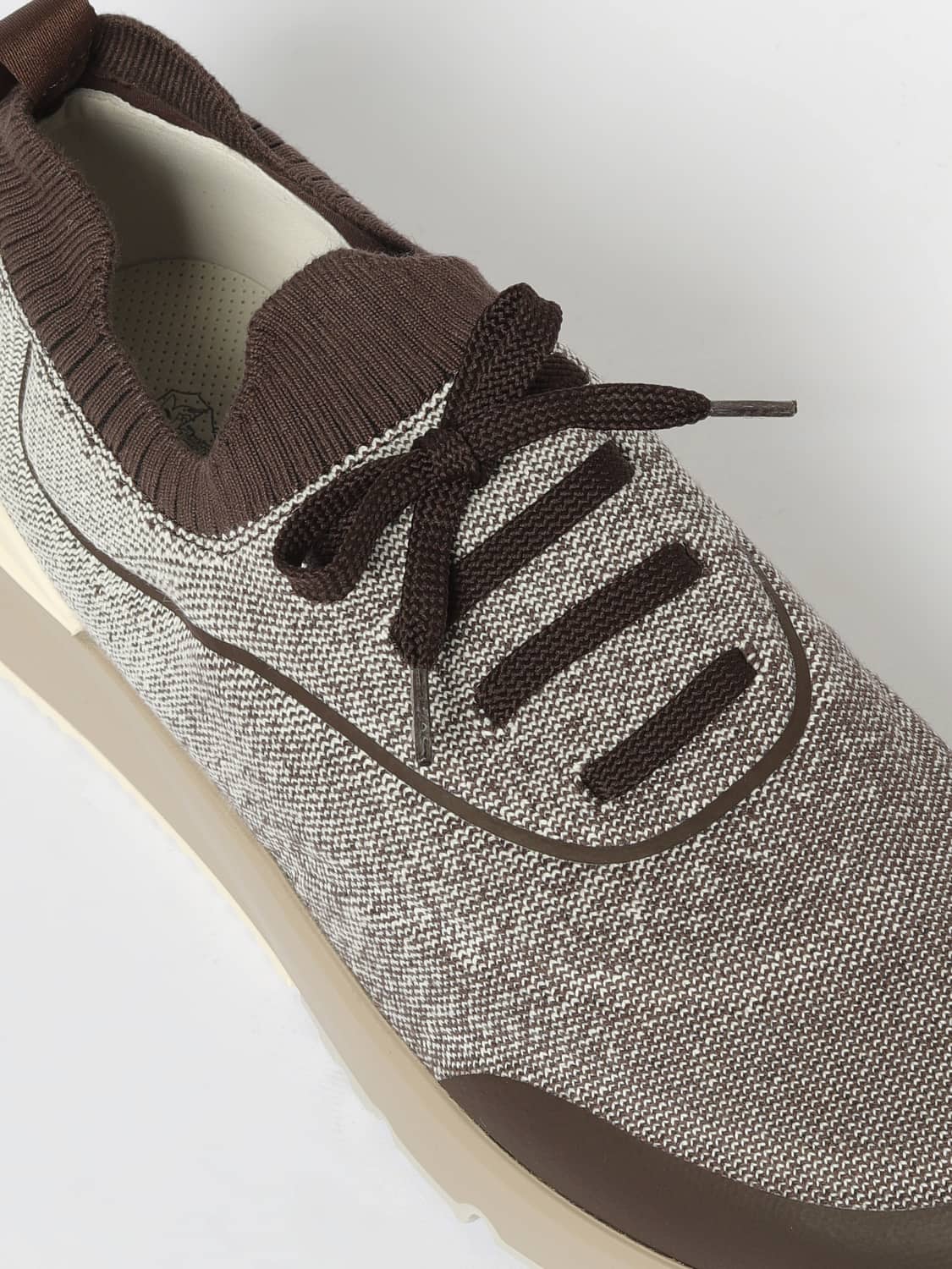 BRUNELLO CUCINELLI BASKETS: Baskets homme Brunello Cucinelli, Brun - Img 4