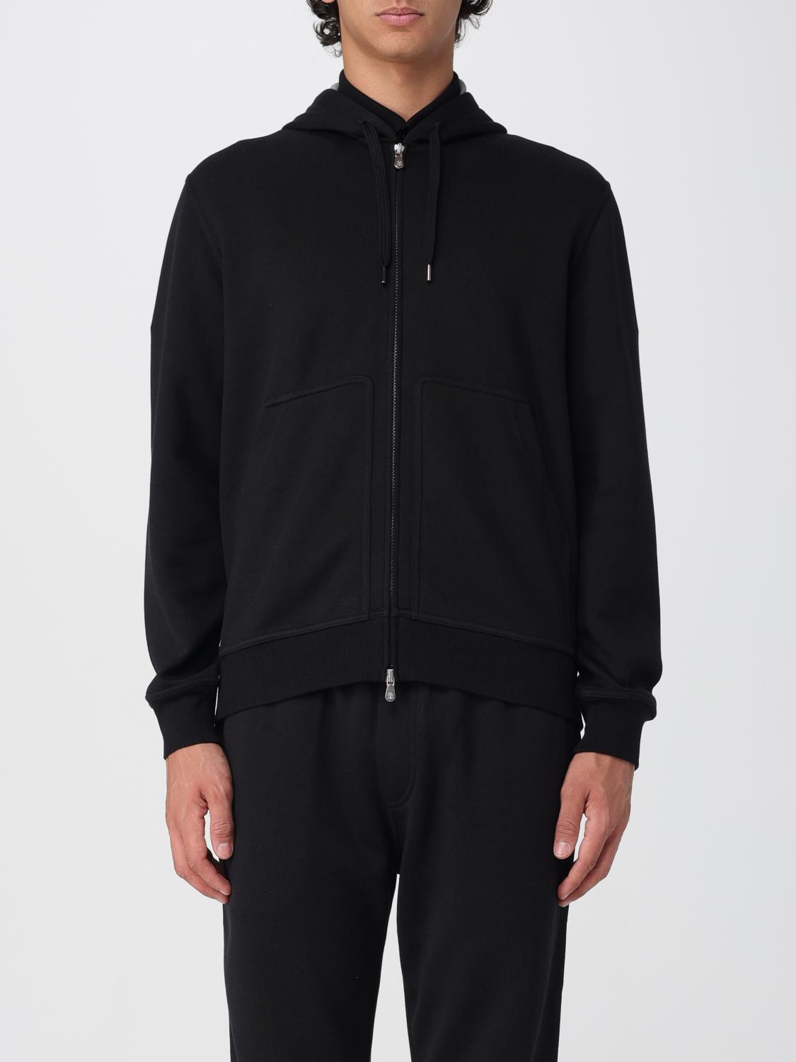 BRUNELLO CUCINELLI スウェットシャツ: Brunello Cucinelli コットンカシミヤスウェットシャツ, ブラック - Img 1