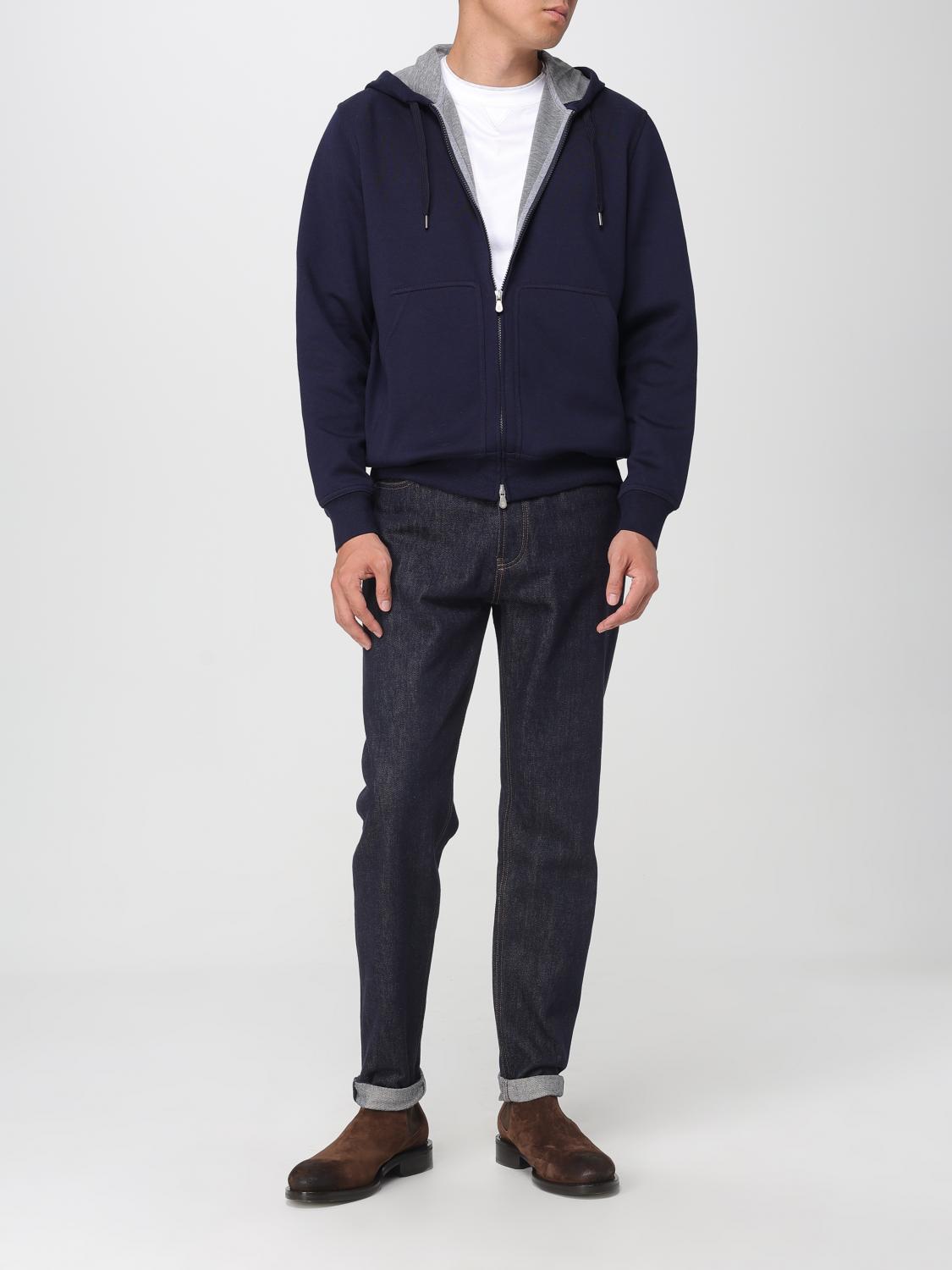 BRUNELLO CUCINELLI SWEATSHIRT: Brunello Cucinelli Cotton and Cashmere Sweatshirt, Blue - Img 2
