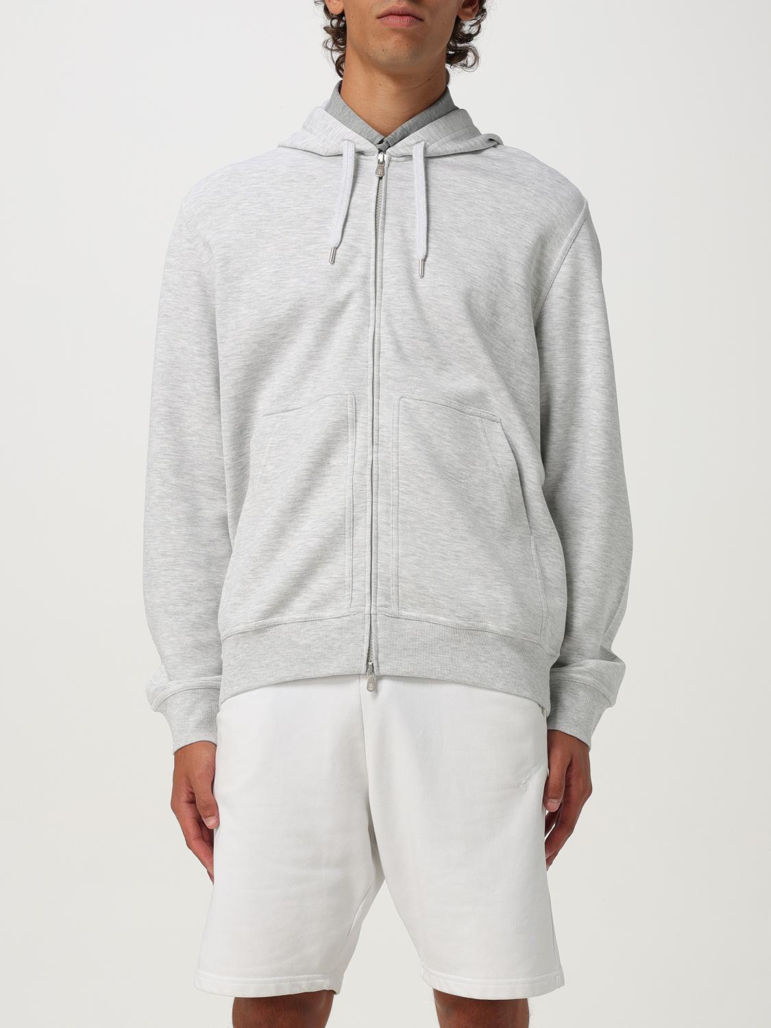 BRUNELLO CUCINELLI 스웨트셔츠: Brunello Cucinelli 코튼 캐시미어 스웨트셔츠, 그레이 - Img 1