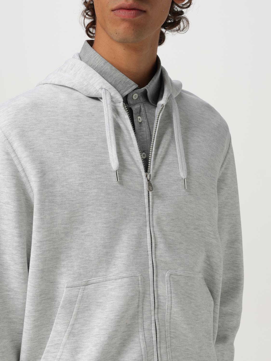 BRUNELLO CUCINELLI 스웨트셔츠: Brunello Cucinelli 코튼 캐시미어 스웨트셔츠, 그레이 - Img 5