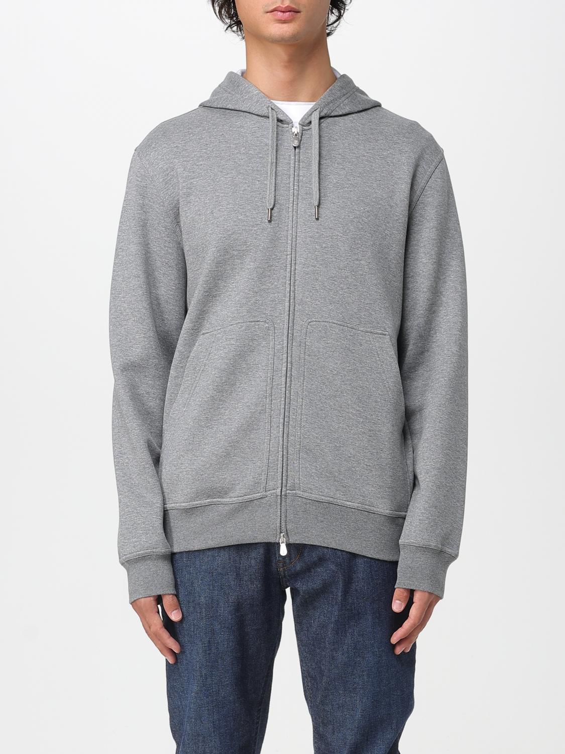 BRUNELLO CUCINELLI 스웨트셔츠: Brunello Cucinelli 코튼 캐시미어 스웨트셔츠, 그레이 1 - Img 1