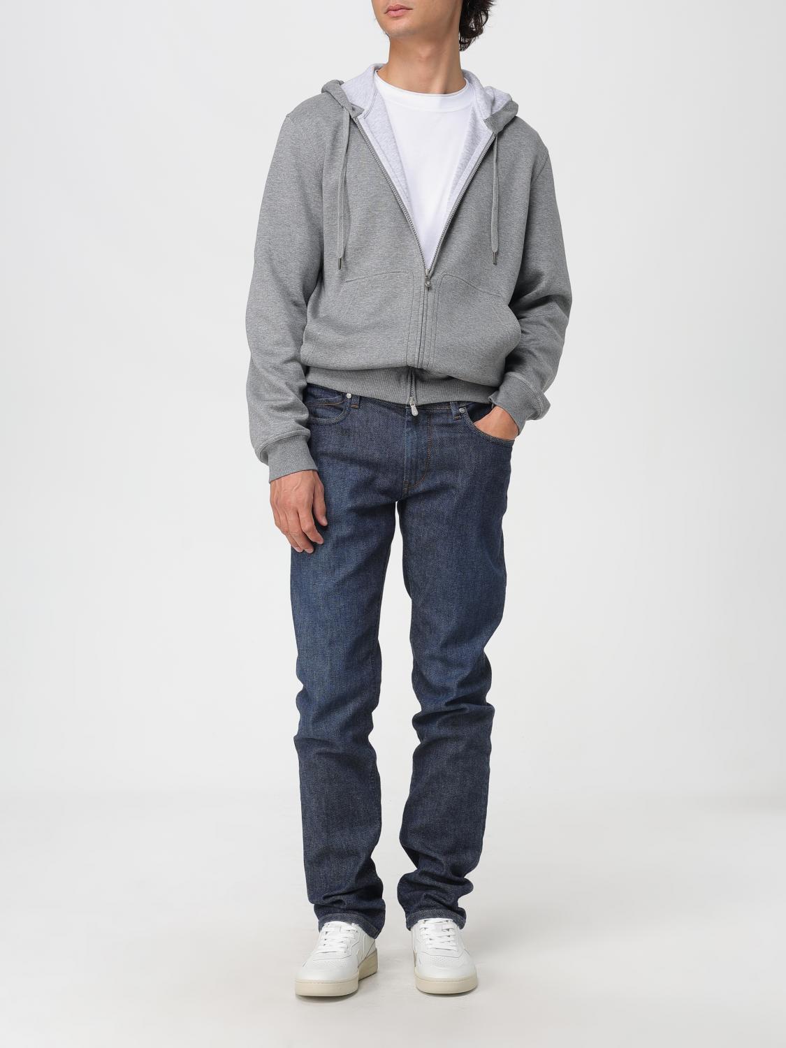 BRUNELLO CUCINELLI 스웨트셔츠: Brunello Cucinelli 코튼 캐시미어 스웨트셔츠, 그레이 1 - Img 2