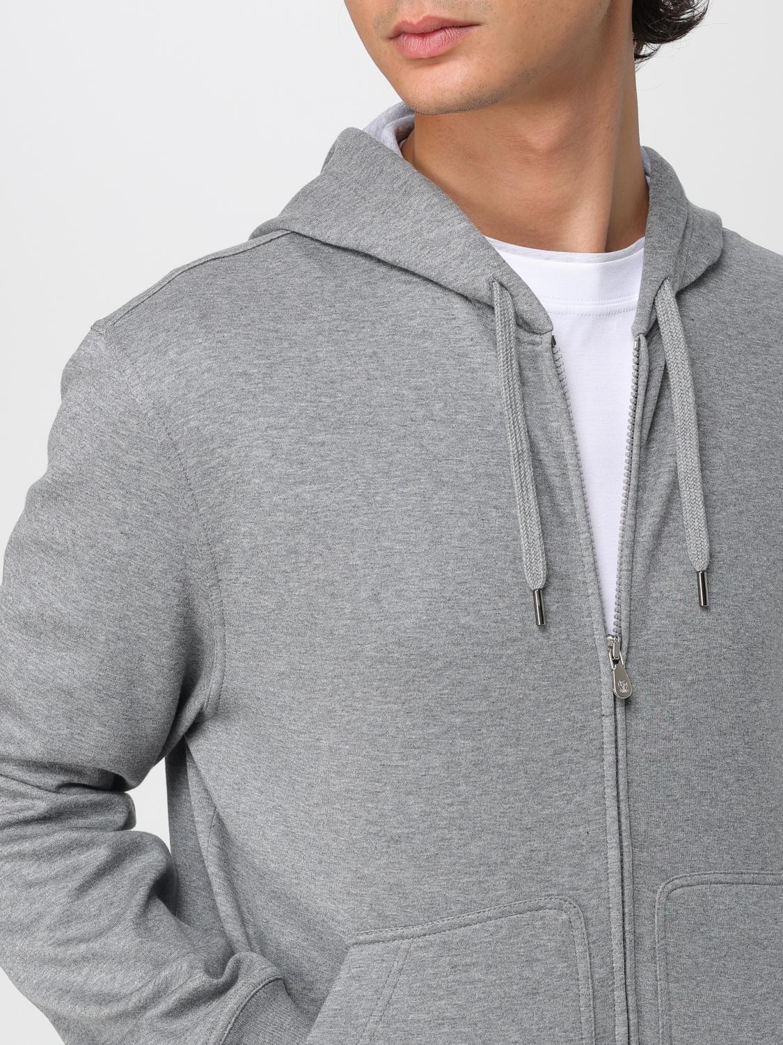 BRUNELLO CUCINELLI 스웨트셔츠: Brunello Cucinelli 코튼 캐시미어 스웨트셔츠, 그레이 1 - Img 5
