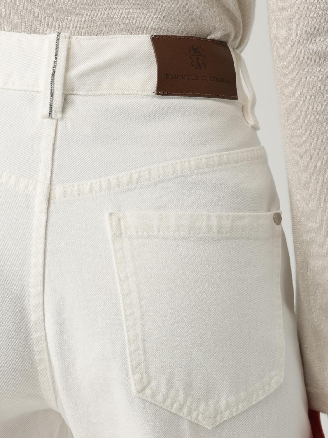 デニム・ジーパン BRUNELLO CUCINELLI Woman Jeans White M0H81P4008 C600 BRUNELLO CUCINELLI: Jeans woman - White | Brunello Cucinelli