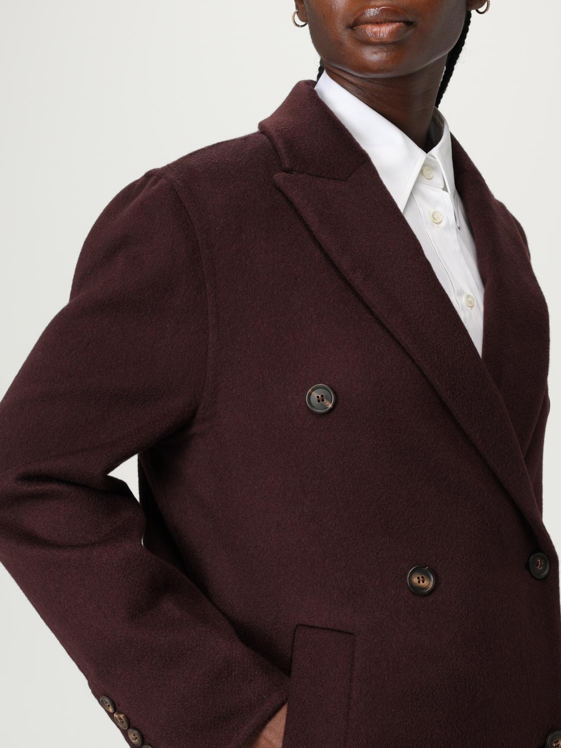 BRUNELLO CUCINELLI CAPPOTTO: Cappotto Brunello Cucinelli in cashmere , Bordeaux - Img 5