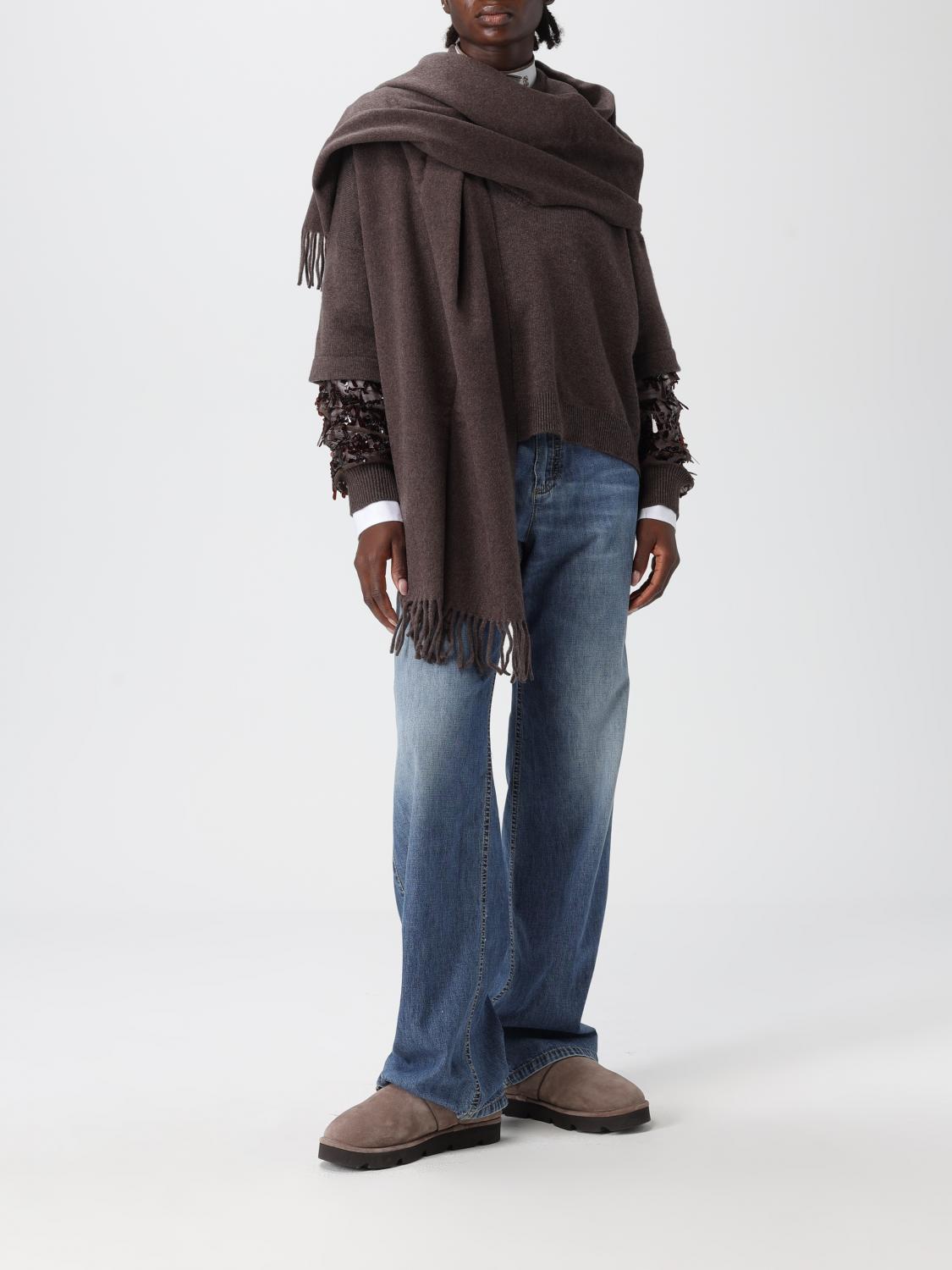 BRUNELLO CUCINELLI JERSEY: Jersey mujer Brunello Cucinelli, Marrón Oscuro - Img 2