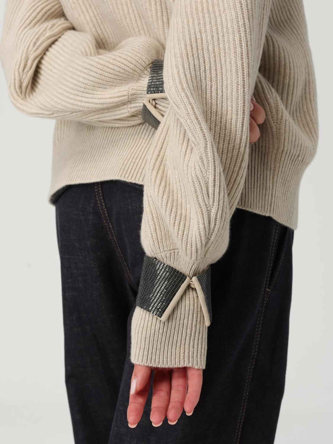 BRUNELLO CUCINELLI JERSEY: Jersey mujer Brunello Cucinelli, Beige - Img 5