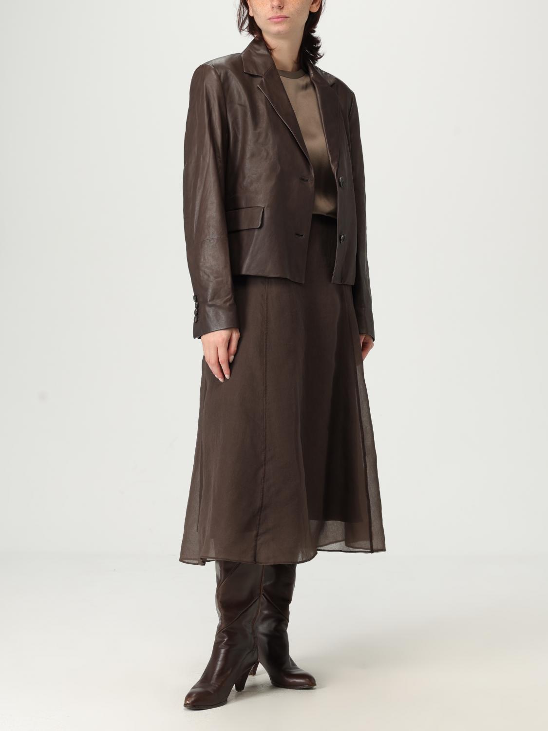 スカート BRUNELLO CUCINELLI Woman Skirt Dark MF940G3877 C4222 Brown Crispy silk Circle skirt – Daniello.com