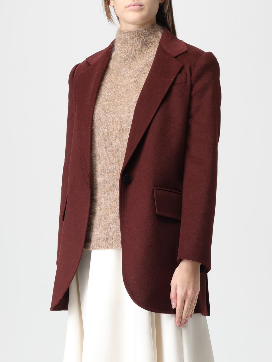 MAX MARA JACKET: Blazer woman Max Mara, Burgundy - Img 4