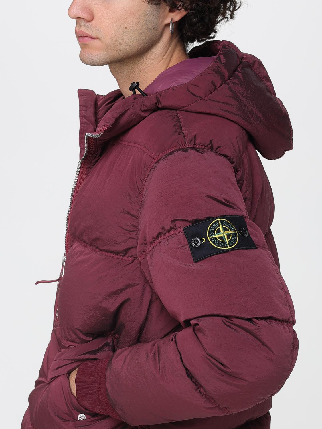 STONE ISLAND 재킷: 재킷 남성 Stone Island, 버건디 - Img 5