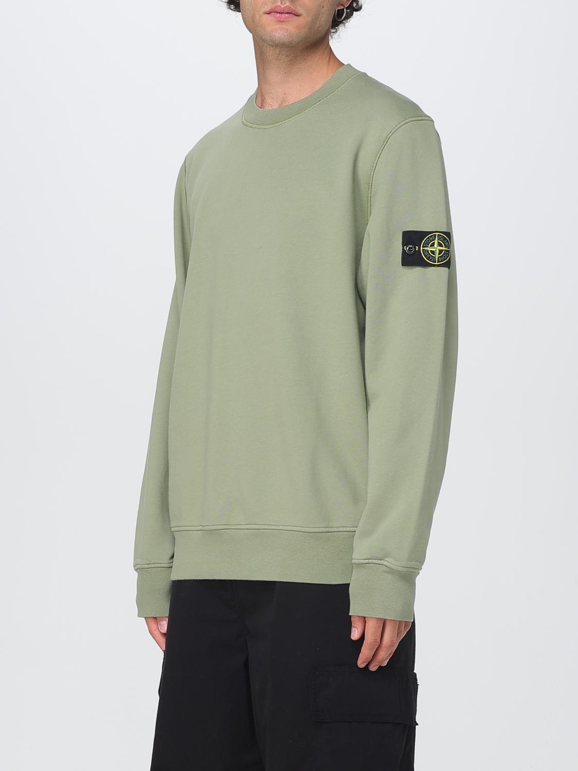 STONE ISLAND FELPA: Felpa a girocollo basic in cotone Stone Island, Verde - Img 4