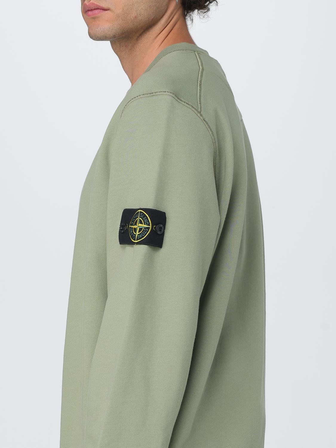 STONE ISLAND FELPA: Felpa a girocollo basic in cotone Stone Island, Verde - Img 5