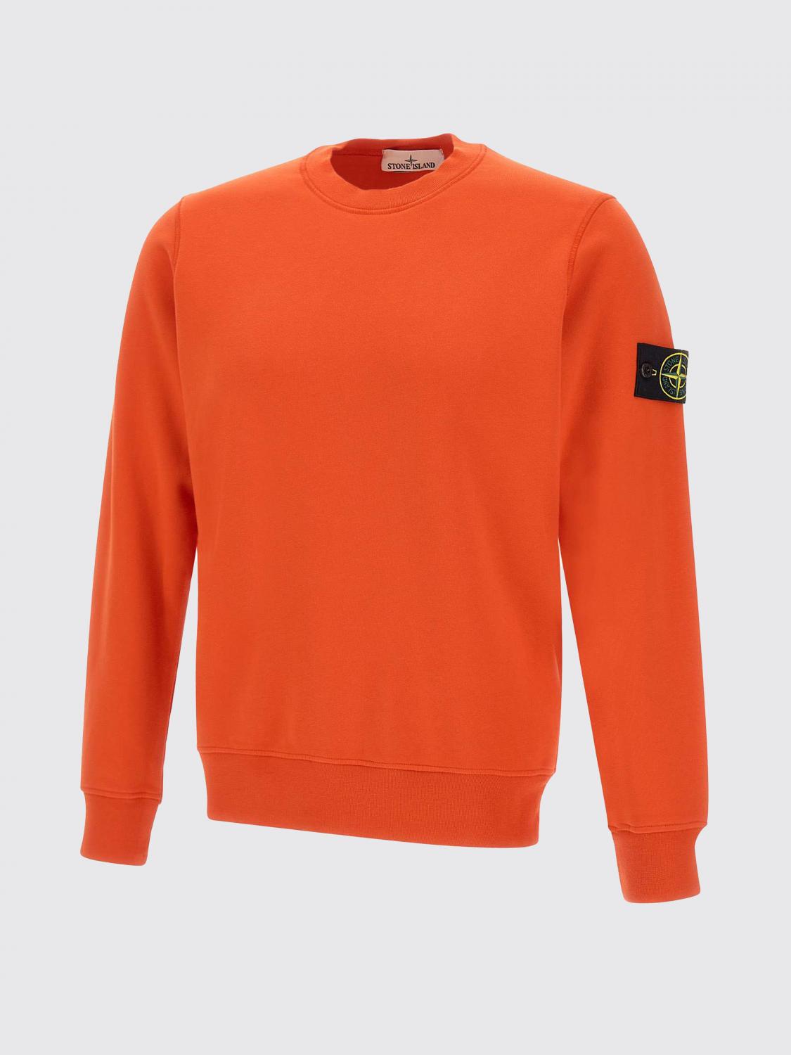 STONE ISLAND FELPA: Felpa a girocollo basic in cotone Stone Island, Rosso - Img 2
