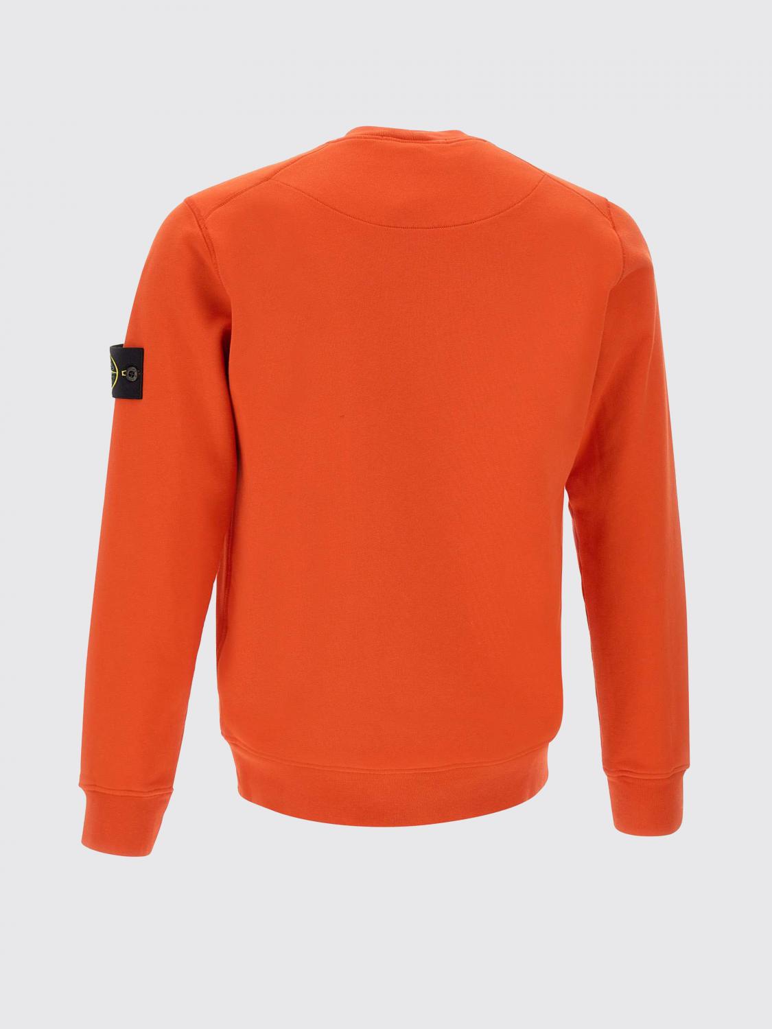 STONE ISLAND FELPA: Felpa a girocollo basic in cotone Stone Island, Rosso - Img 3