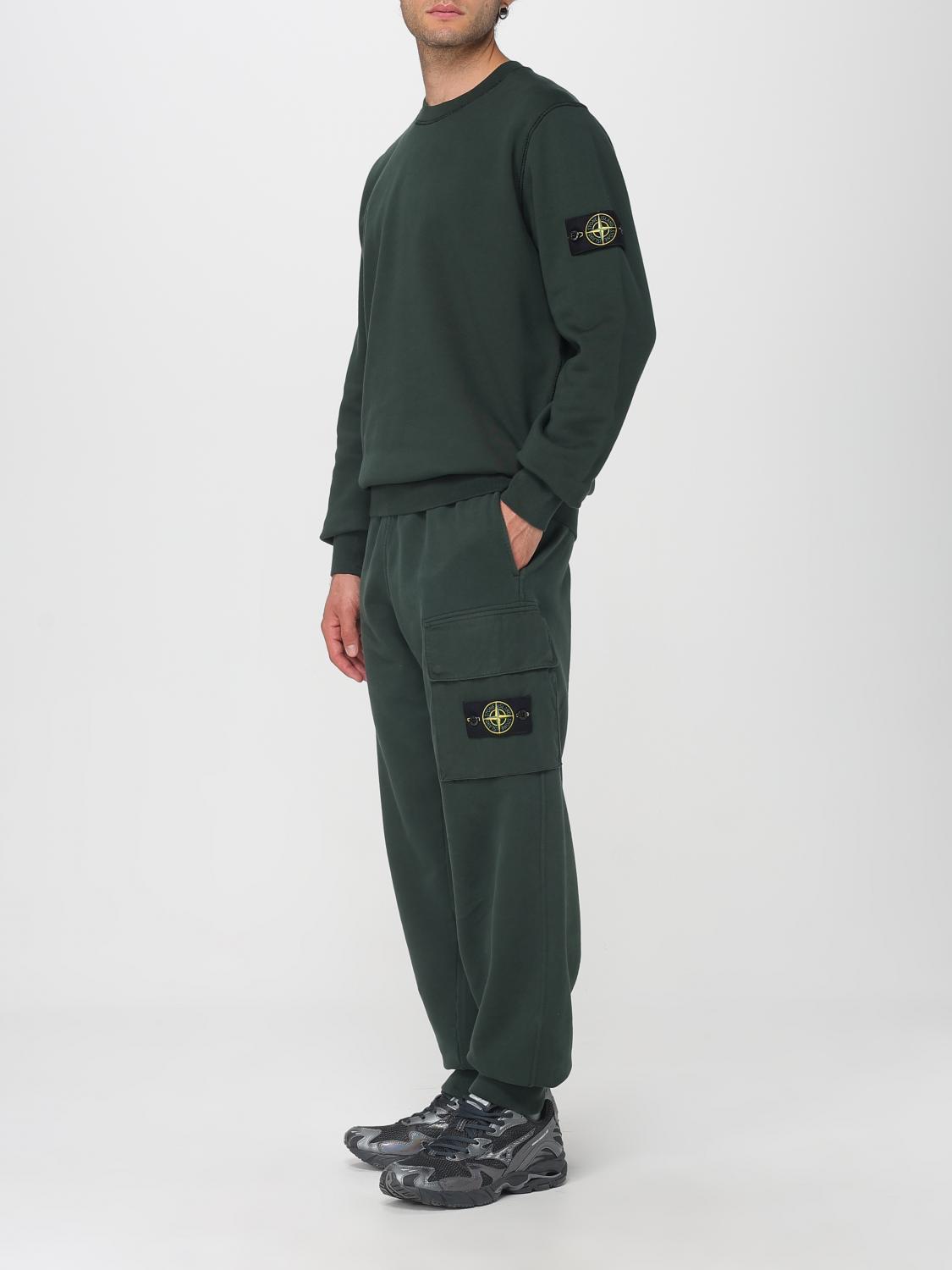 STONE ISLAND FELPA: Felpa a girocollo basic in cotone Stone Island, Blue 1 - Img 2