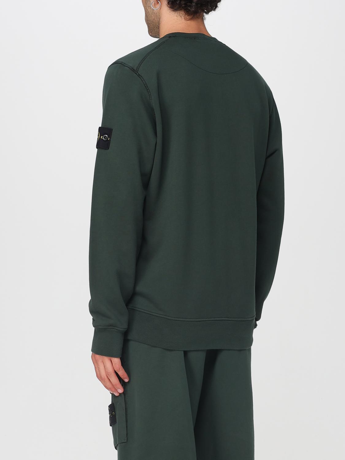 STONE ISLAND FELPA: Felpa a girocollo basic in cotone Stone Island, Blue 1 - Img 3