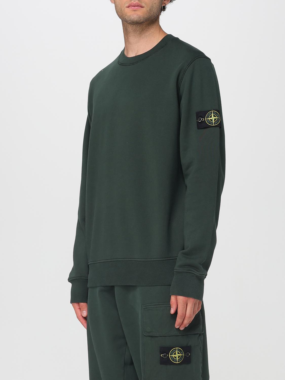 STONE ISLAND FELPA: Felpa a girocollo basic in cotone Stone Island, Blue 1 - Img 4