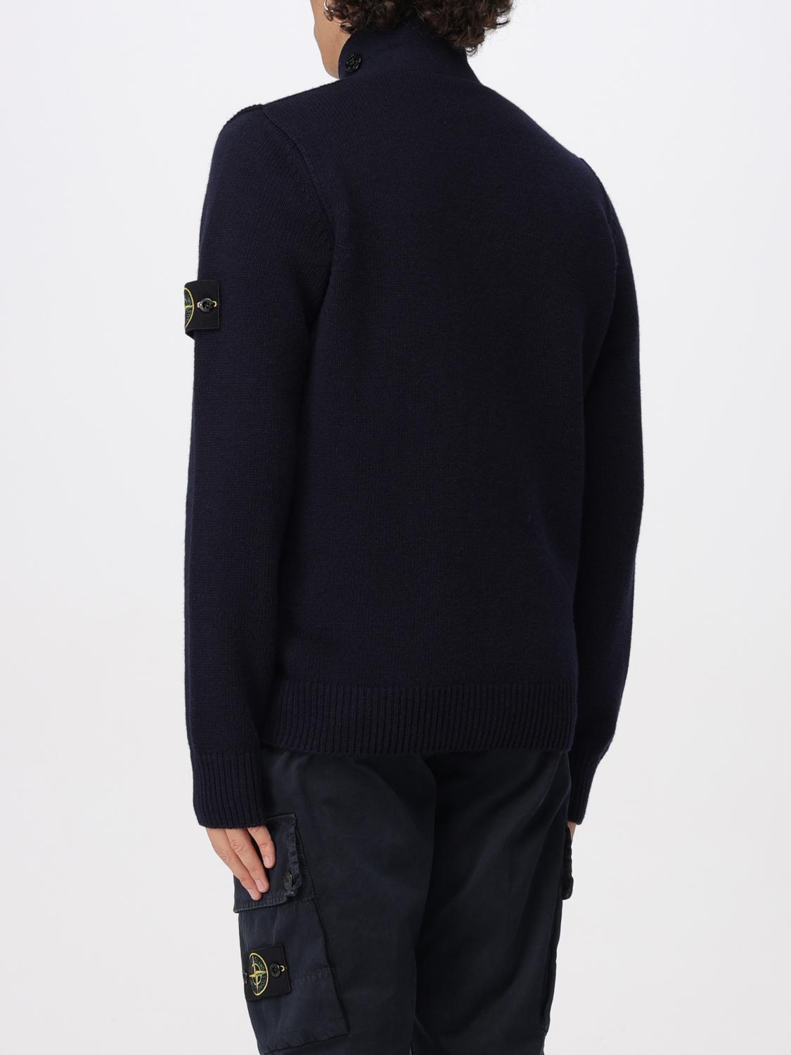 STONE ISLAND SWEATER: Sweater men Stone Island, Blue - Img 3