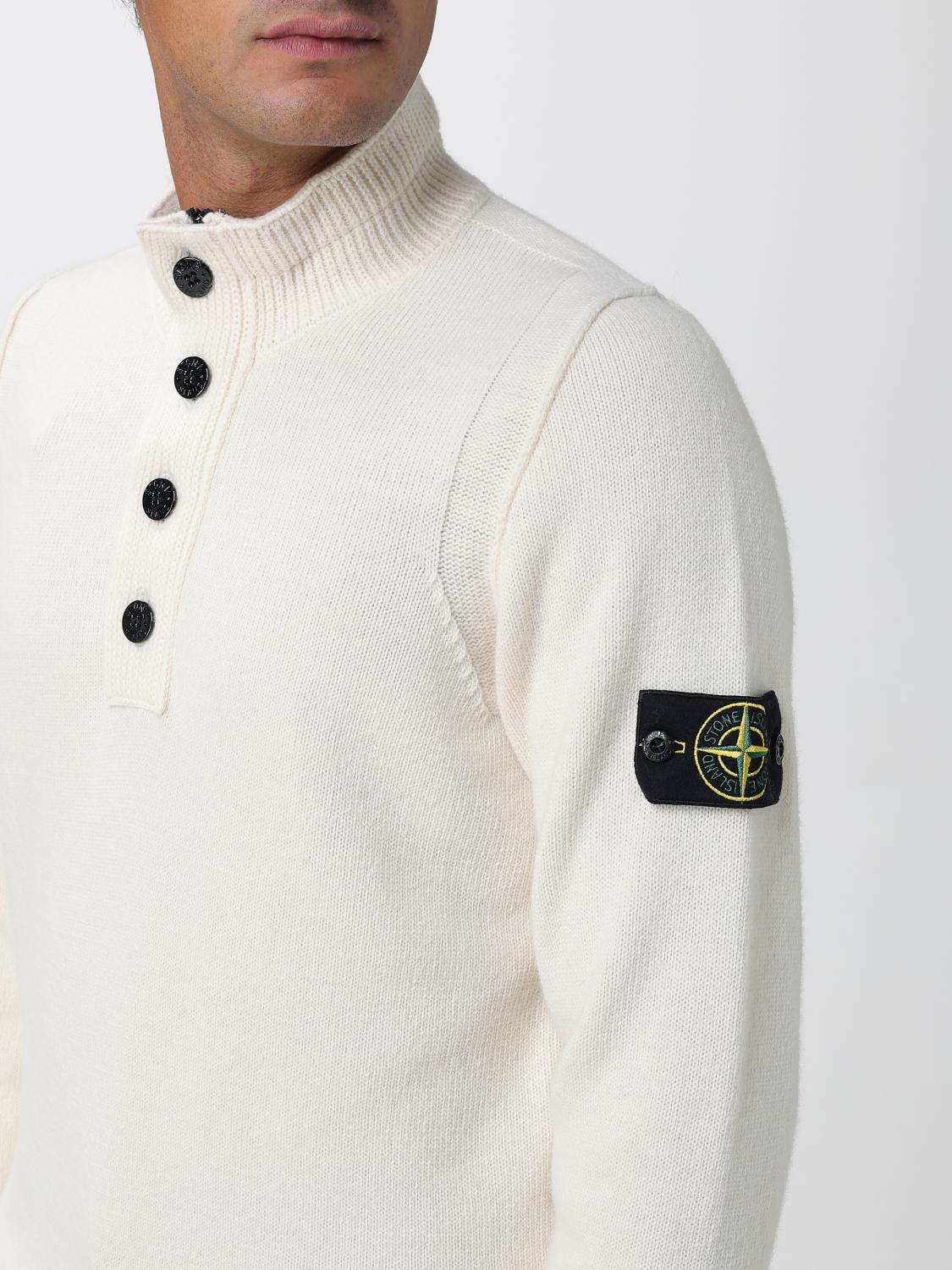 STONE ISLAND PULL: Pull homme Stone Island, Blanc - Img 4