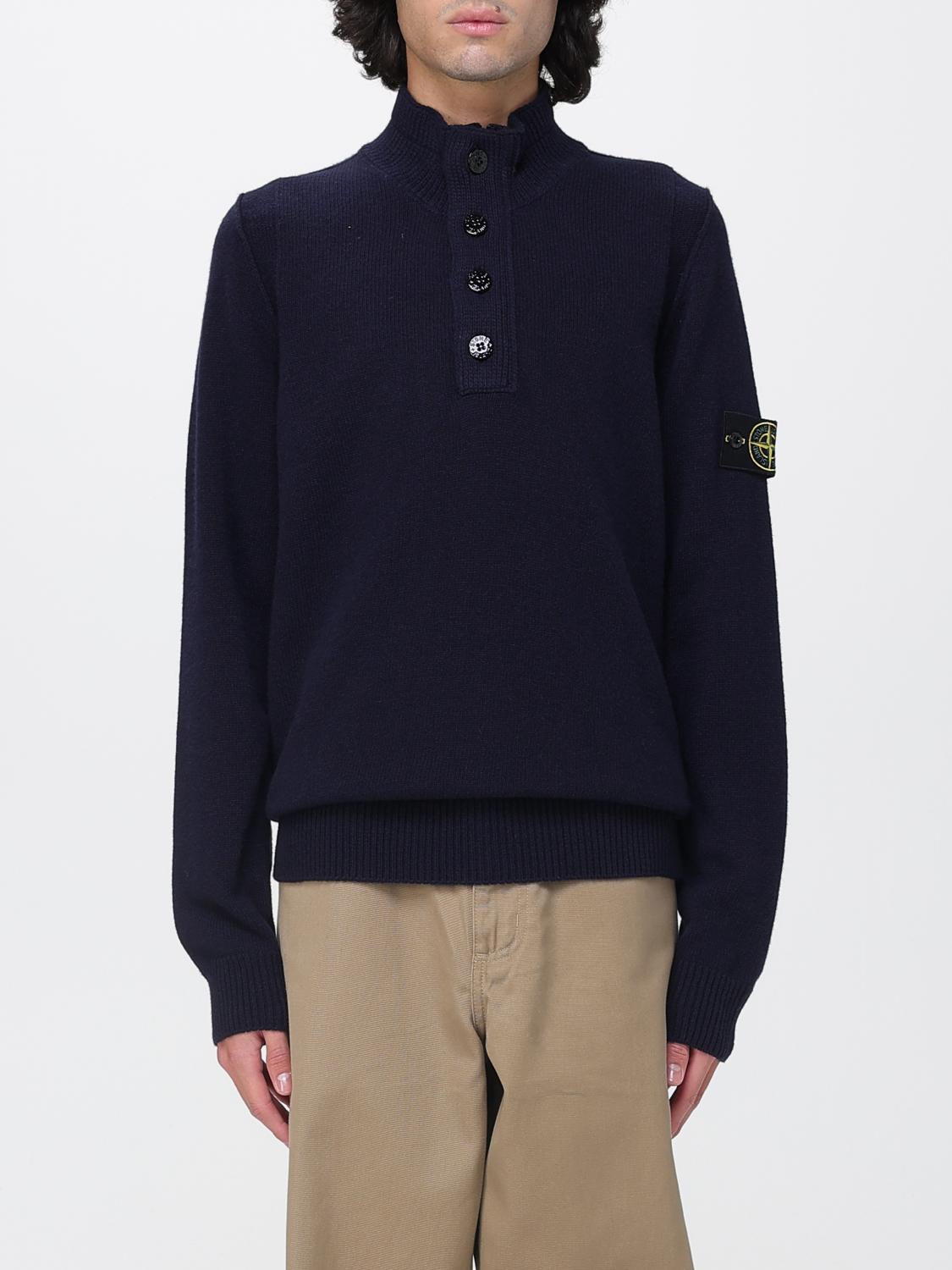 STONE ISLAND SWEATER: Sweater men Stone Island, Blue - Img 1