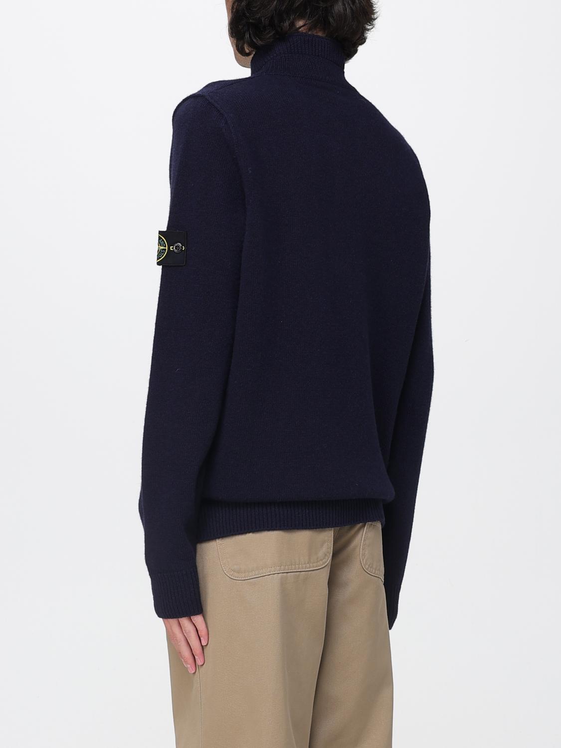 STONE ISLAND SWEATER: Sweater men Stone Island, Blue - Img 3