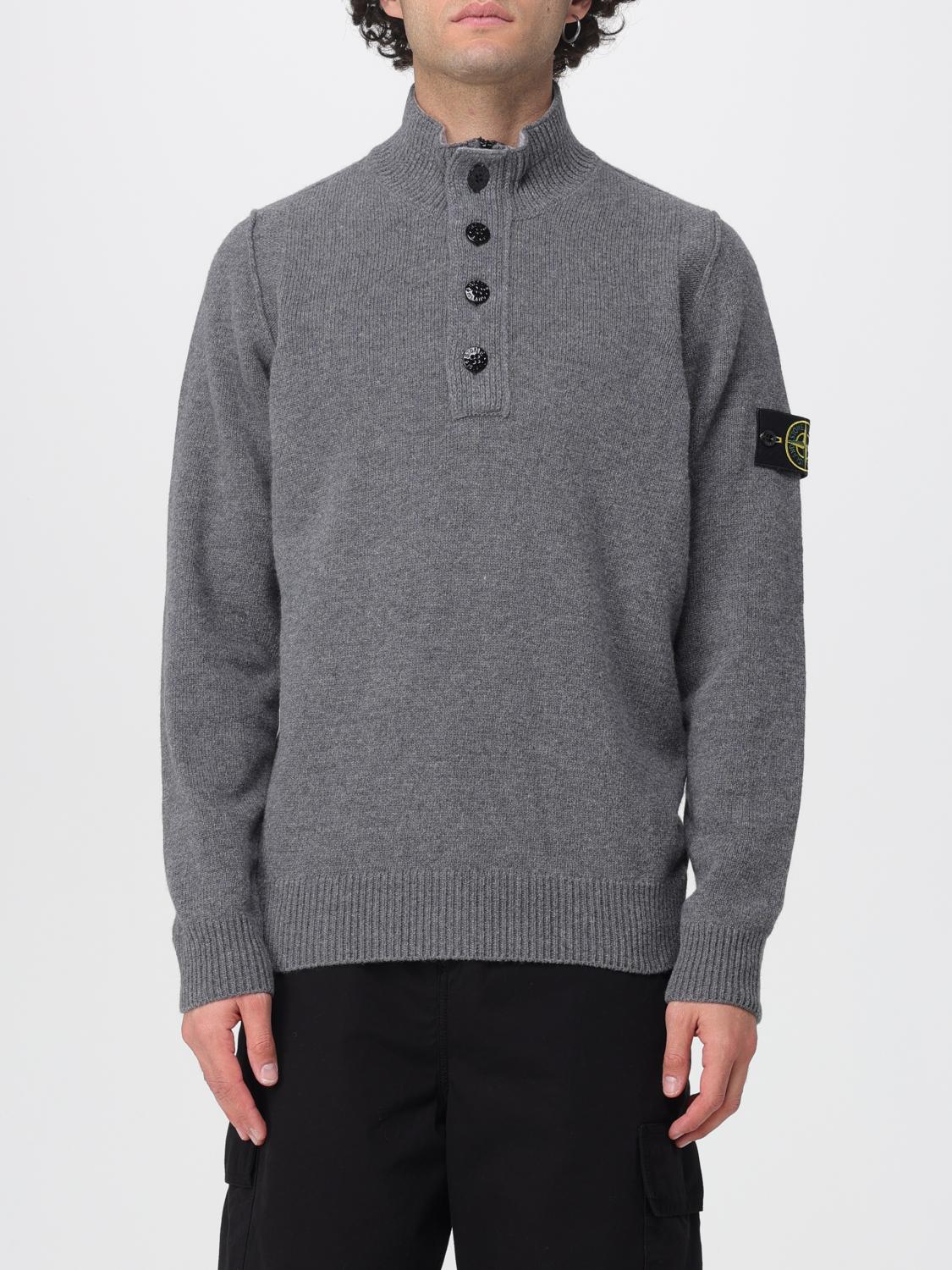STONE ISLAND SWEATER: Sweater men Stone Island, Grey - Img 1