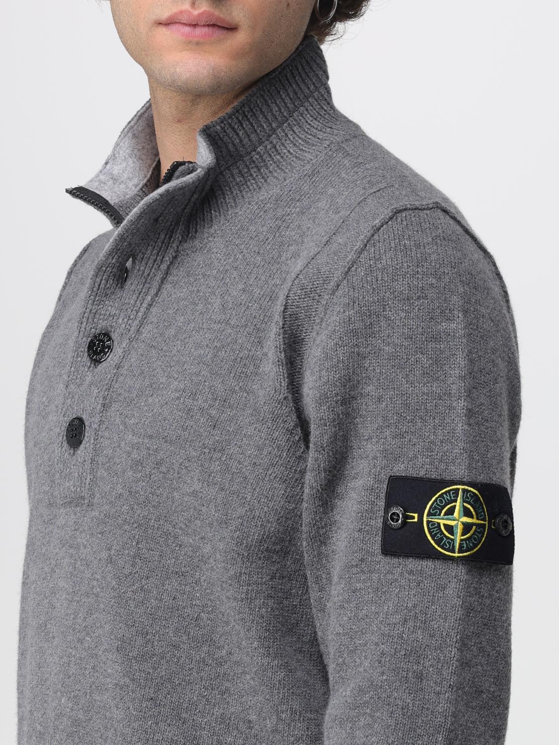STONE ISLAND SWEATER: Sweater men Stone Island, Grey - Img 4