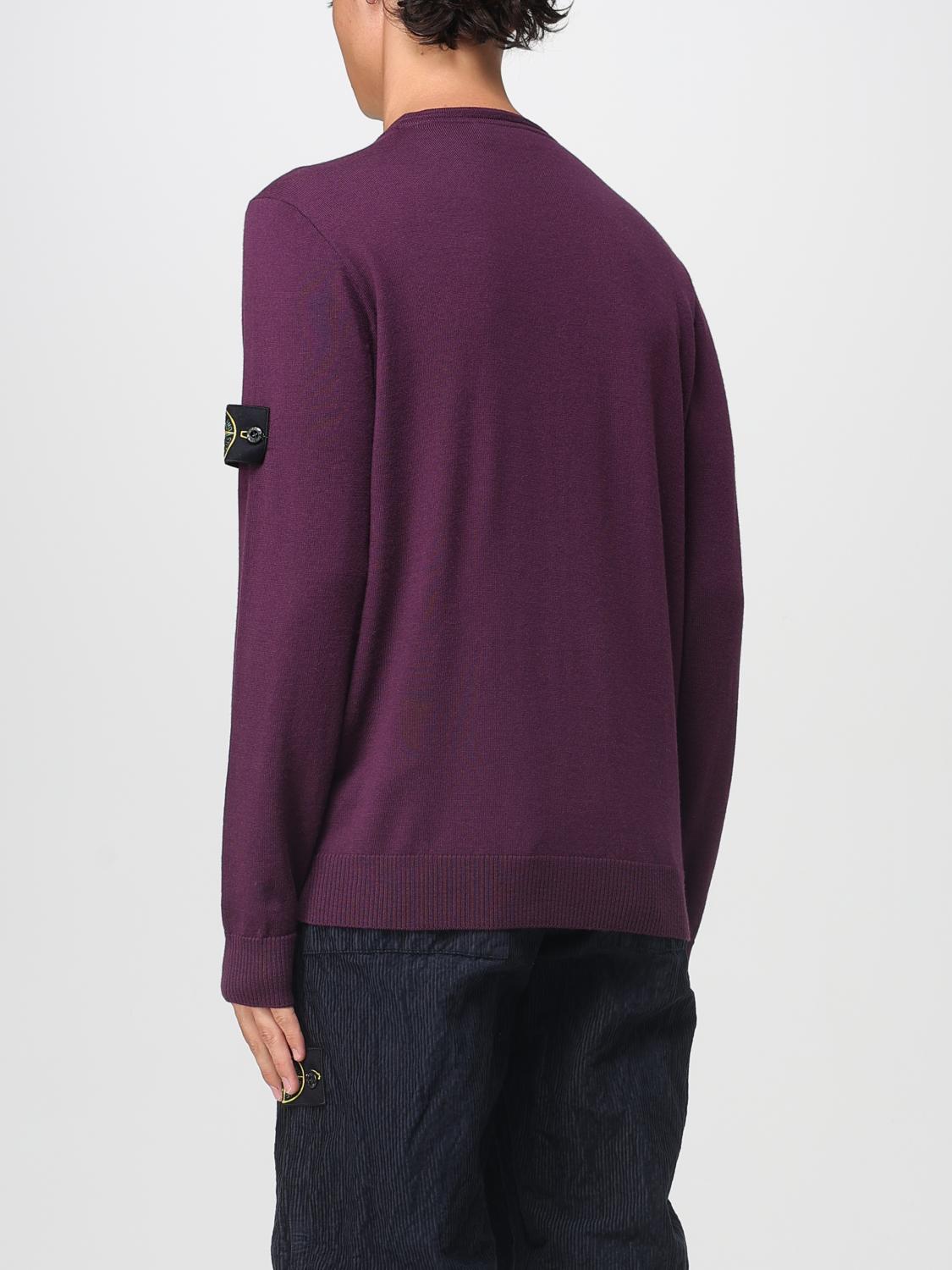 STONE ISLAND PULLOVER: Pullover herren Stone Island, Burgunderrot - Img 3
