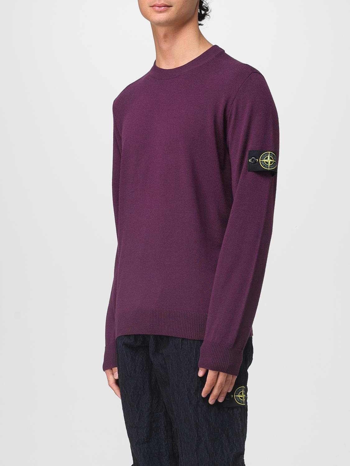 STONE ISLAND PULLOVER: Pullover herren Stone Island, Burgunderrot - Img 4