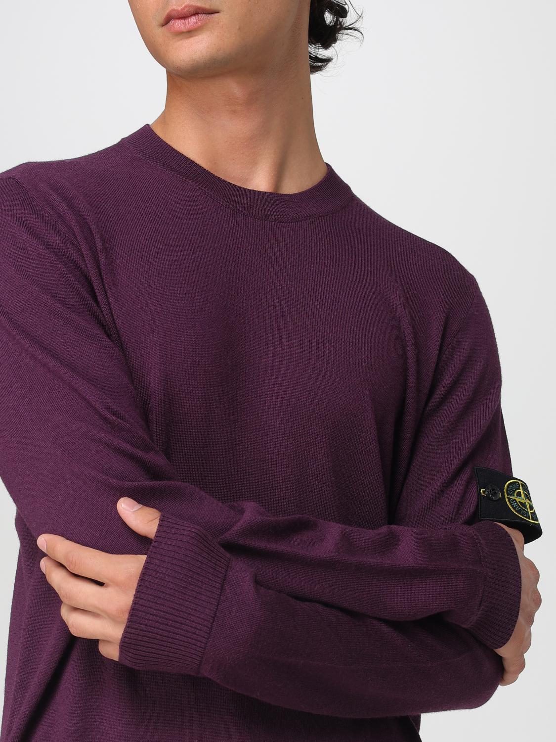 STONE ISLAND PULLOVER: Pullover herren Stone Island, Burgunderrot - Img 5
