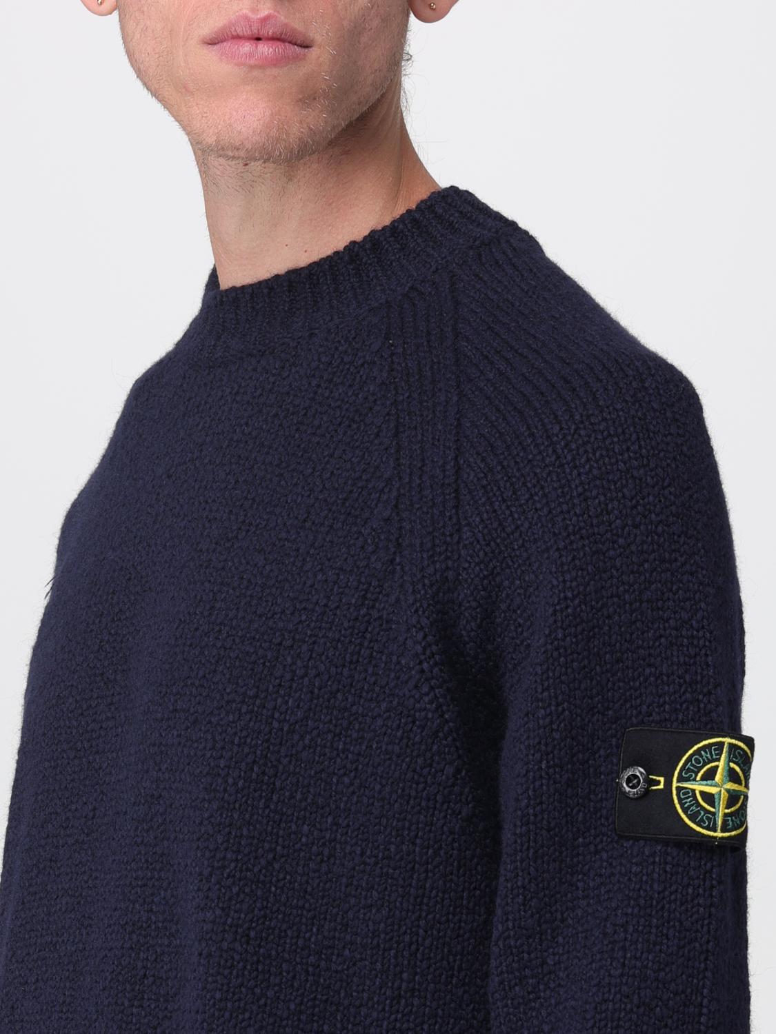 STONE ISLAND JERSEY: Jersey hombre Stone Island, Azul Oscuro - Img 4
