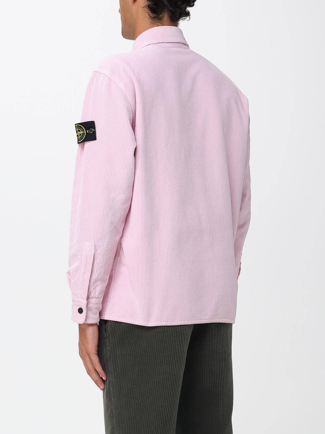 STONE ISLAND CAMICIA: Overshirt Stone Island in velluto , Rosa - Img 3
