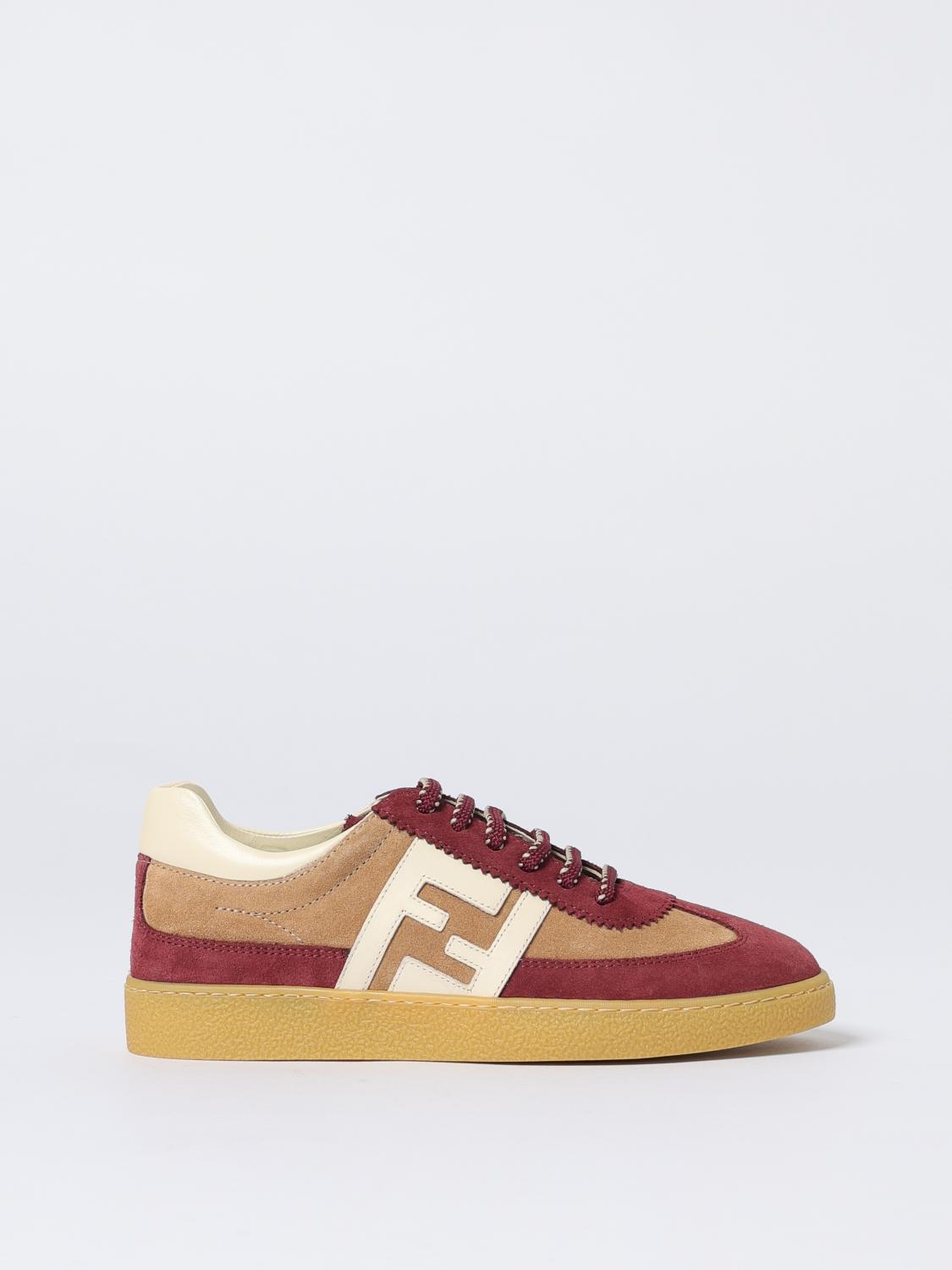 FENDI BASKETS: Baskets enfant Fendi, Bordeaux - Img 1