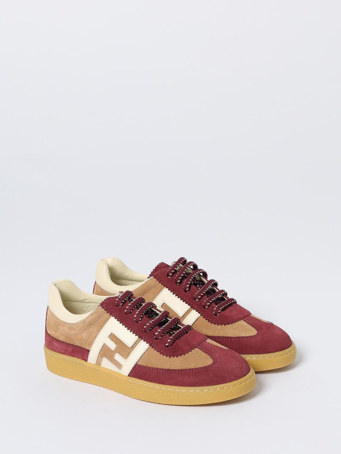 FENDI BASKETS: Baskets enfant Fendi, Bordeaux - Img 2