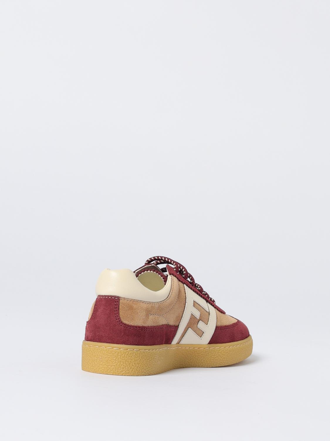 FENDI BASKETS: Baskets enfant Fendi, Bordeaux - Img 3