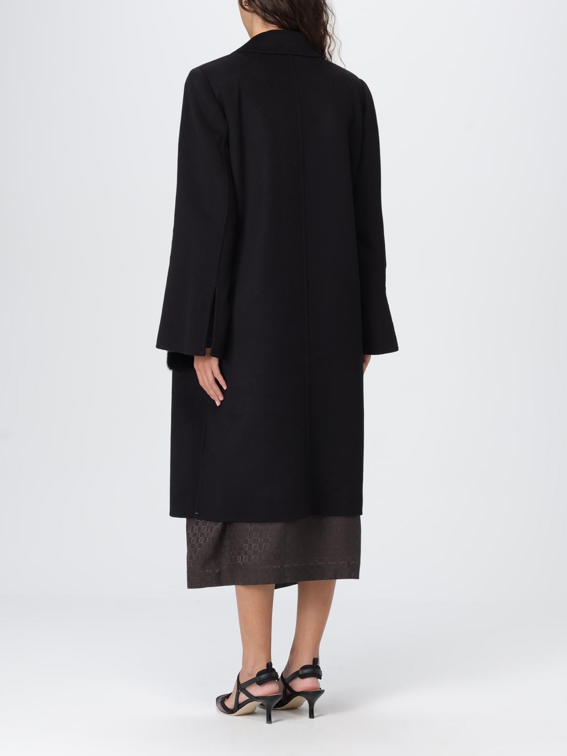 Fendi Coat woman - Black | FF8948W1D | GIGLIO.COM