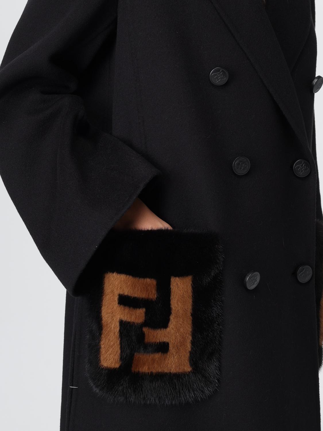 Fendi Coat woman - Black | FF8948W1D | GIGLIO.COM