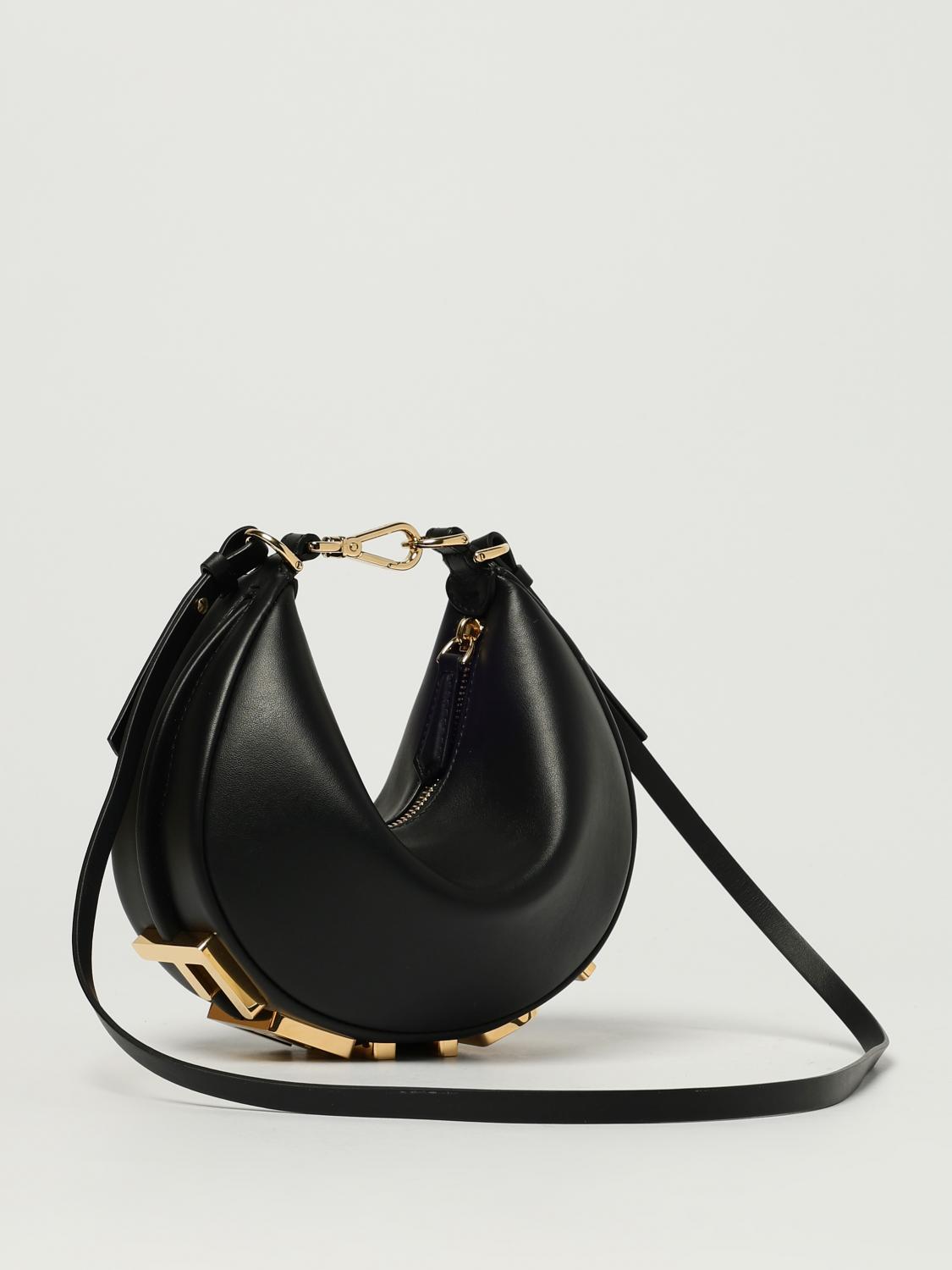 FENDI BORSA MINI: Borsa Fendigraphy Mini Fendi in pelle , Nero - Img 3