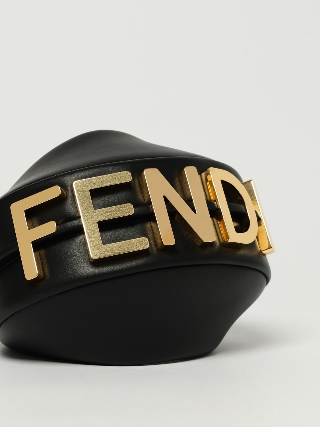 FENDI BORSA MINI: Borsa Fendigraphy Mini Fendi in pelle , Nero - Img 4