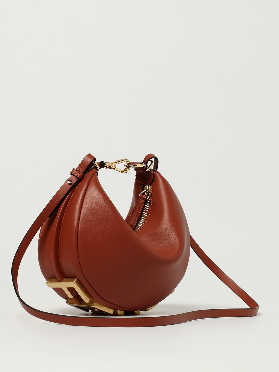 FENDI BORSA MINI: Borsa Fendigraphy Mini Fendi in pelle , Cuoio - Img 3