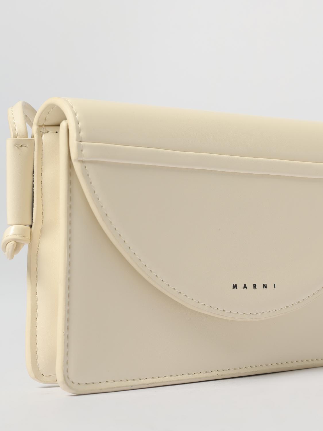 MARNI TASCHE: Umhängetasche aus Kunstleder Marni, Yellow Cream - Img 3