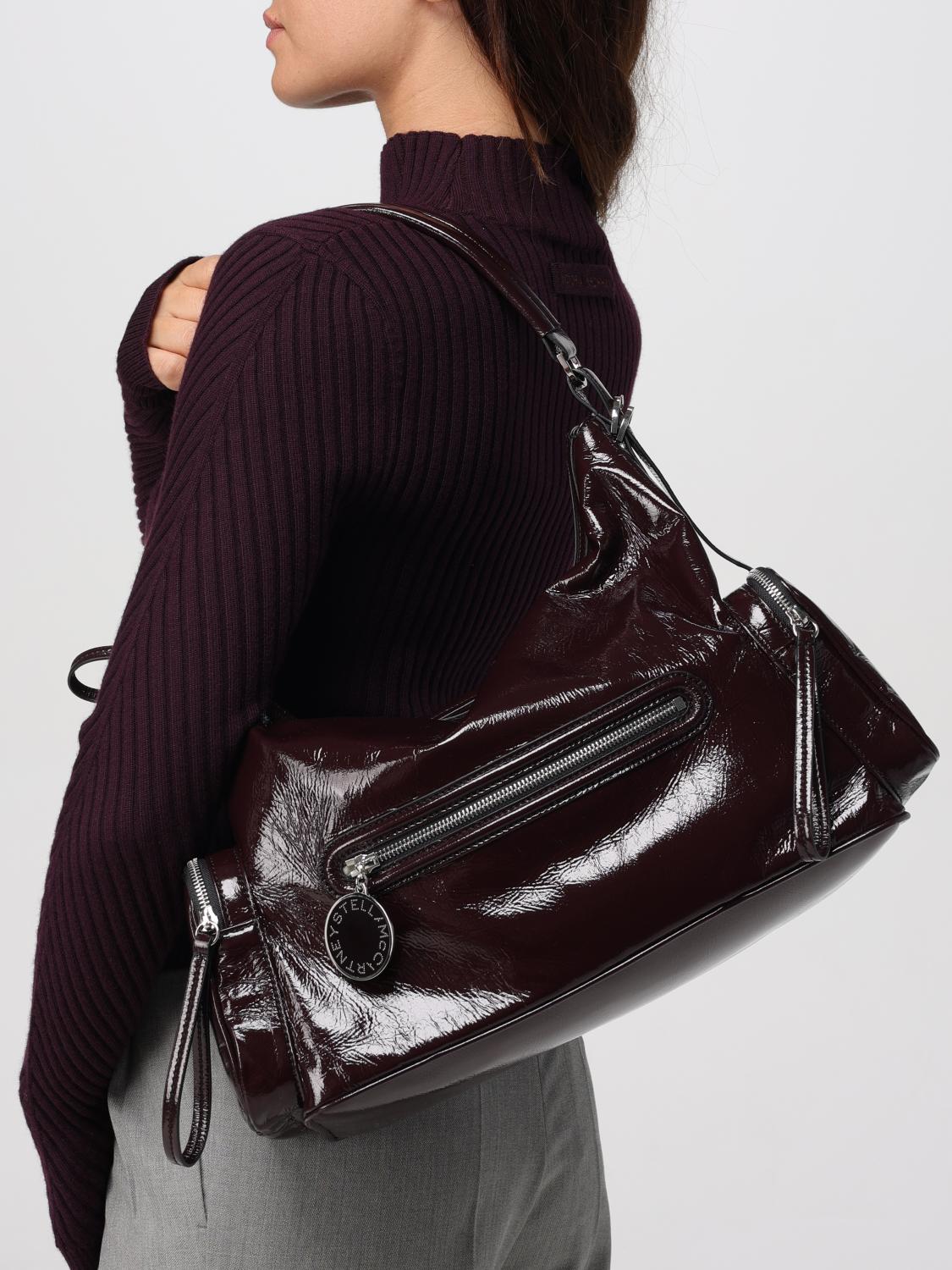 STELLA MCCARTNEY BORSA A SPALLA: Borsa Dartmoor Stella McCartney in nappa sintetica lucida , Marrone - Img 2