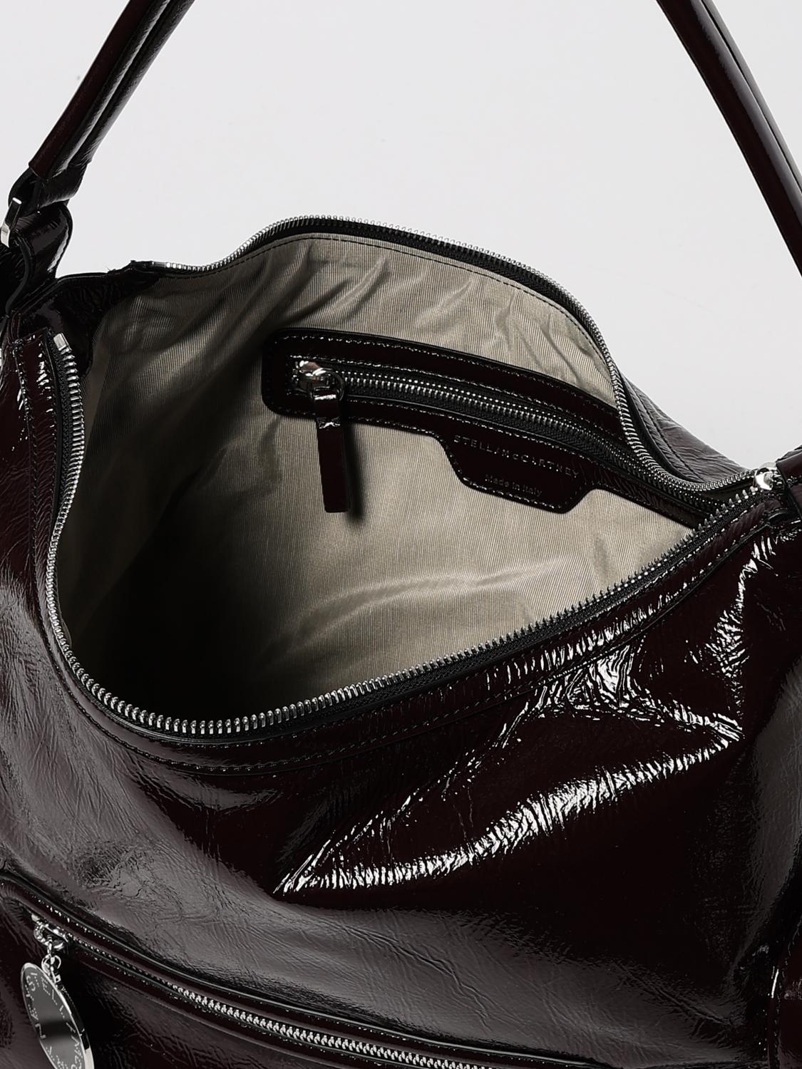 STELLA MCCARTNEY BORSA A SPALLA: Borsa Dartmoor Stella McCartney in nappa sintetica lucida , Marrone - Img 5
