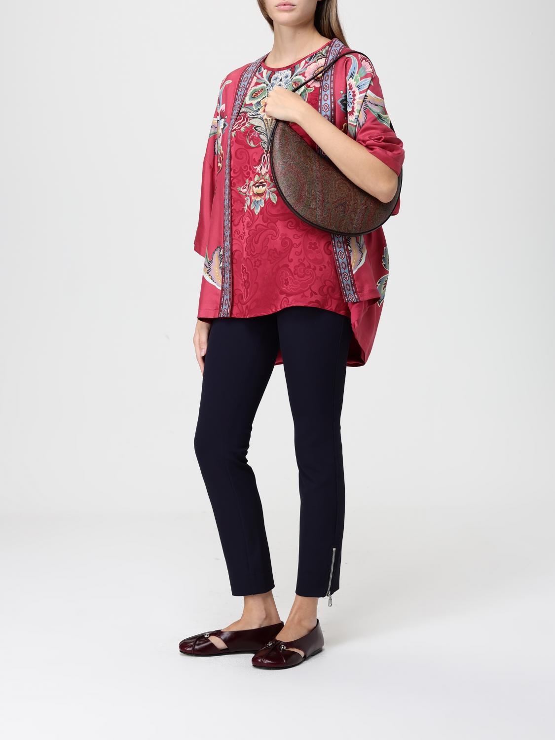 ETRO SCHULTERTASCHE: Etro Essential Paisley Arnica Hobo-Tasche aus beschichteter Baumwolle, Braun - Img 2