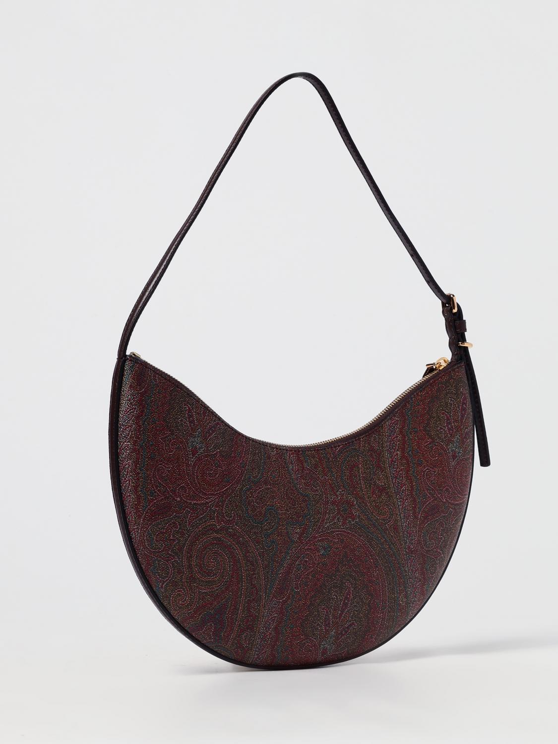 ETRO SCHULTERTASCHE: Etro Essential Paisley Arnica Hobo-Tasche aus beschichteter Baumwolle, Braun - Img 3